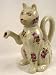 Cat Teapot with Roses