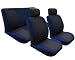 ON SALE....Univerisal Car Seat Cover Full Set Windos Gray/blue 112