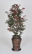Artificial Capensia Floor Plant in Hammered Metal