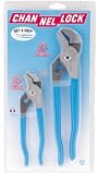 Channellock GS-1 2 Piece 9-1/2-Inch and 6-1/2-Inch Tongue and Groove Plier Set