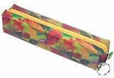 3D Lenticular Pencil / Cosmetic Purse / Case, GLOBO, CLOLOR LEAVES , Red, Green