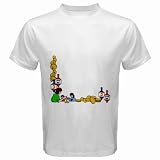 Men's Customized FOOTBALL KICKER MAN 100% Cotton White T-shirt