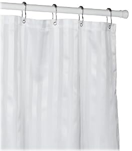 Croscill Fabric Shower Curtain Liner, 70-inch by 72-inch, White