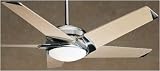 Casablanca Fans 3245A 53 Stealth Contemporary Nickel Ceiling Fan w/ Light, Remote & B32-BO Blades