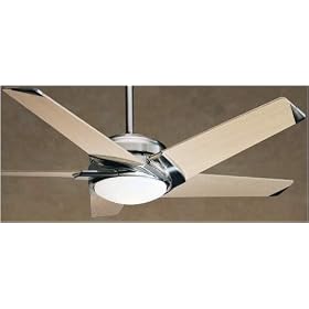 Casablanca Fans 3245A 53" Stealth Contemporary Nickel Ceiling Fan w/ Light, Remote & B32-BO Blades