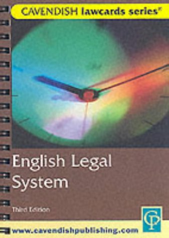 English Legal System Lawcards (Law Cards)