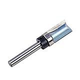 ストレートフルート フラッシュ トリムパターン ルータ ビットカッタートップ 木工ベアリング 1/4 x 1/2 x 20