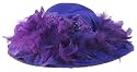 Feather Trimmed Purple Victorian Touring Hat