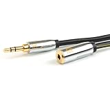 DATASTREAM High-Fidelity 3.5mm Audio Extension Cable (6 ft.) for Smartphones / MP3 Players / Tablets / Laptops / Handheld Games / Speakers / Home & Car Stereo / Headphones and Any Device With a 3.5mm Audio Jack