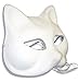 RedSkyTrader Mens Paper Mache Cat Arts and Craft Mask One Size Fits Most White