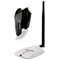 Alfa AWUS036NHR - High-Gain 2000mw 2W 802.11 B/G/N Wireless USB Network Adaptor With Suction cup / Clip Window Mount dock- Wireless-N 802.11n Wi-Fi - 150Mbps - 2.4 GHz - 5dBi Antenna - Long Range - Realtek Chipset - Strongest on the Market - NEWEST VERSION