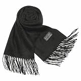 Basile Extra-Soft Solid Cashmere Long Scarf Black