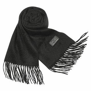 Basile Extra-Soft Solid Cashmere Long Scarf Black