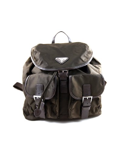 Prada BZ0001 Tessuto Medium Trim Backpack Brown