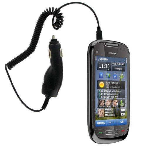 Kit Kfz-Ladekabel f&uuml;r Nokia C7 - Schwarz Preisvergleich
