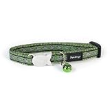 Red Dingo Reflective Safety Cat Collar, One size fits all, Green
