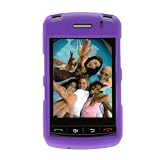Solid Purple Rubberized Snap on Crystal Hard Cover Case for RIM Blackberry 9530 9500 Storm Smartphone