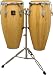 Latin Percussion LPA646 Aspire Conga Set with Double Stand, Natural*