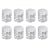 Severin - EG3517 - Jeu De 8 Pots Verre de 212 ml pour Yaourtière avec couvercle