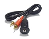 Dietz 25307 Klinken-Einbaubuchse mit Cinchkabel auf 3,5 mm Stecker 0,7 m