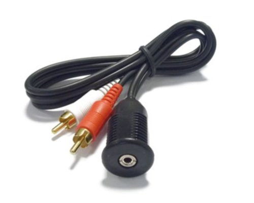 Diesel Swim Dietz 25307 Klinken-Einbaubuchse mit Cinchkabel auf 3,5 mm Stecker 0,7 m