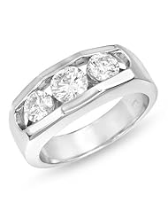 CLK Diamond 14K White Gold 0.36CTW Diamond Ring