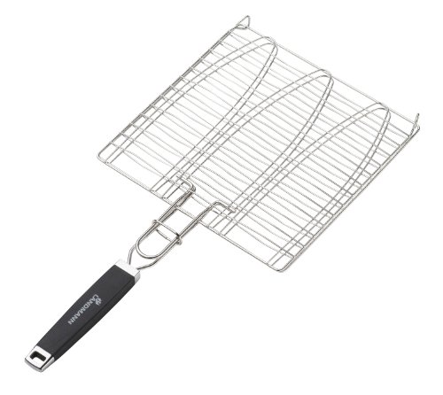 Landmann 13627 Pure 3 Grilles à Poissons de Barbecue Acier Spécial Métallique 62,5 x 28 x 3 cm