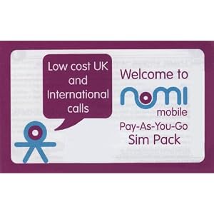 UK Nomi-mobile Prepaid SIM Card (£2 credit if you register on Nomi's website)