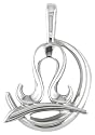 Moon-Sign Silver Libra Pendant + 18" Tonda