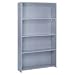 Lyon DD8460H Commercial Stand Alone Closed Offset Angle Shelving with 5 Heavy Duty Shelves, 48" Width x 12" Depth x 84" Height, Dove Gray