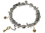 beads Armband in Silber/Gold mit 24 TAUSCHBAREN Beads  ca.22 cm