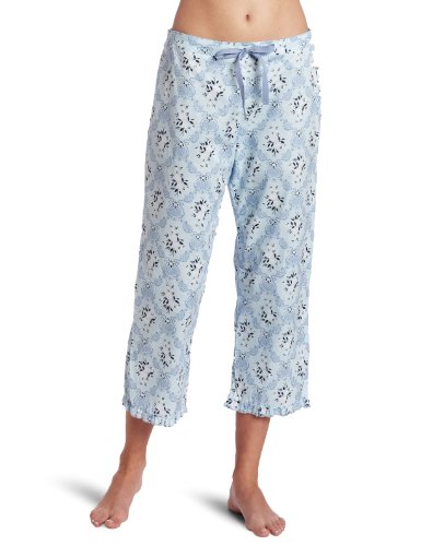 Dearfoams Women's Ruffle Hem Capri