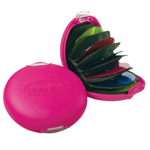 Discgear Discus 20-Disc Portable Disc Storage - Pink
