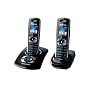 Panasonic KXTG8322 Colour DECT Digital Cordless Telephone Twin with Answer Machine - Black