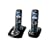 Panasonic KXTG8322 Colour DECT Digital Cordless Telephone Twin with Answer Machine - Black