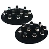 10 Ring Finger Display Black Velvet 2Pcs