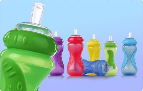 1 NEW Nuby Sippy Cup No Spill Sports Sipper Straw 10 Oz