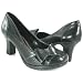 Sassy Black Pumps with Bows and Floral Vines