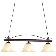 Honsel Leuchten 70653 Honsel Pendelleuchte rostfarbig antik Glas champ