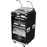 Marathon Flight Road Case MA-Mc1016Wpro Holds 10U Slant Top, 16U Bottom, Recessed Mount Hardware with Casters