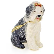 Bearded Collie Crystal Jewelry Trinket Box Bearded Collie Crystal Jewelry Trinket Box