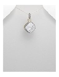 CZ Pendant Necklace In 92.5 Sterling Silver