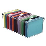 Smead 64058 Hanging folders, recycled, letter size, aqua, color-matched 1/5 tabs, 25/box