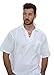 Cotton Natural Kauai Bead Drawstring Short Sleeve Shirt (X-large, White)