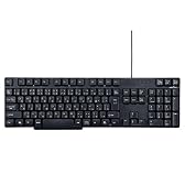 サンワサプライ 日本語108キーボード SKB-108LBK