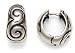 Sterling Silver Snap Hoop Earrings From The Swirl Collection by Zina