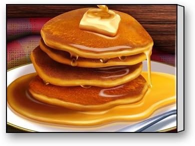 Funnyone Custom Modern Wall Art Decoration for Home Pan Cakes Pancake Canvas Prints