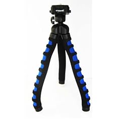 Polaroid Flexibel Weichschaum Stativ mit feststellbarem und schwenkbarem Kugelkopf - Farbe Blau