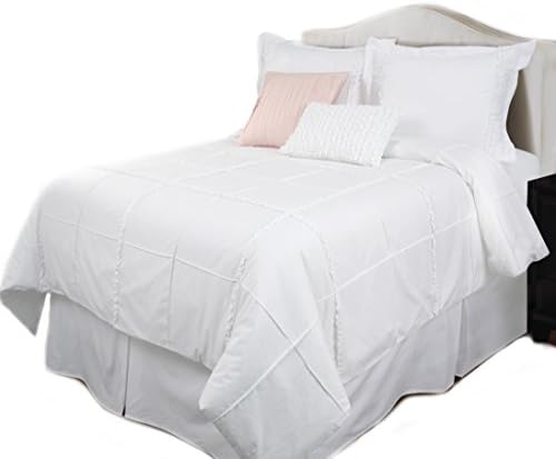 Hallmart Kids 65365 5-Piece Makenzie Comforter Set, Full, White