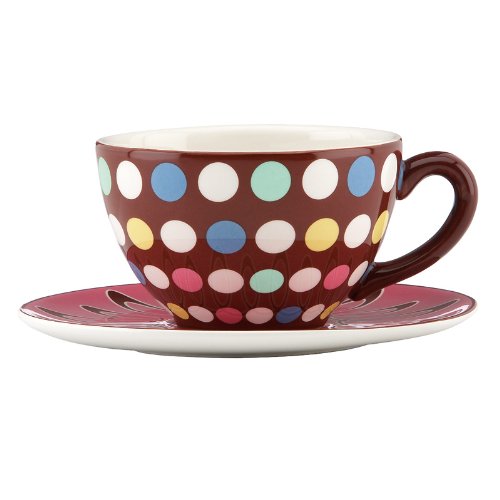 Gorham Merry Go Round Polly Put The Kettle On Cup(s) & Saucer(S) Pink